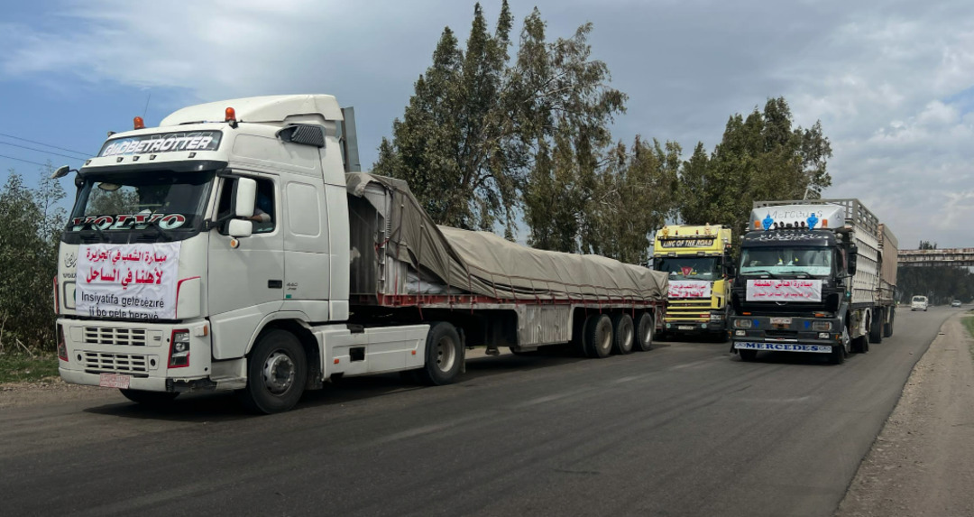 Cross-Ethnic... Kurdish Humanitarian Aid Reaches Syrian Coastal Areas