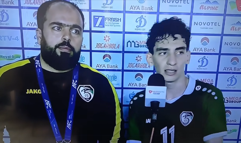  انتقادات حول سوء الترجمة لمقابلة لاعب لمنتخب سوريا للناشئين 