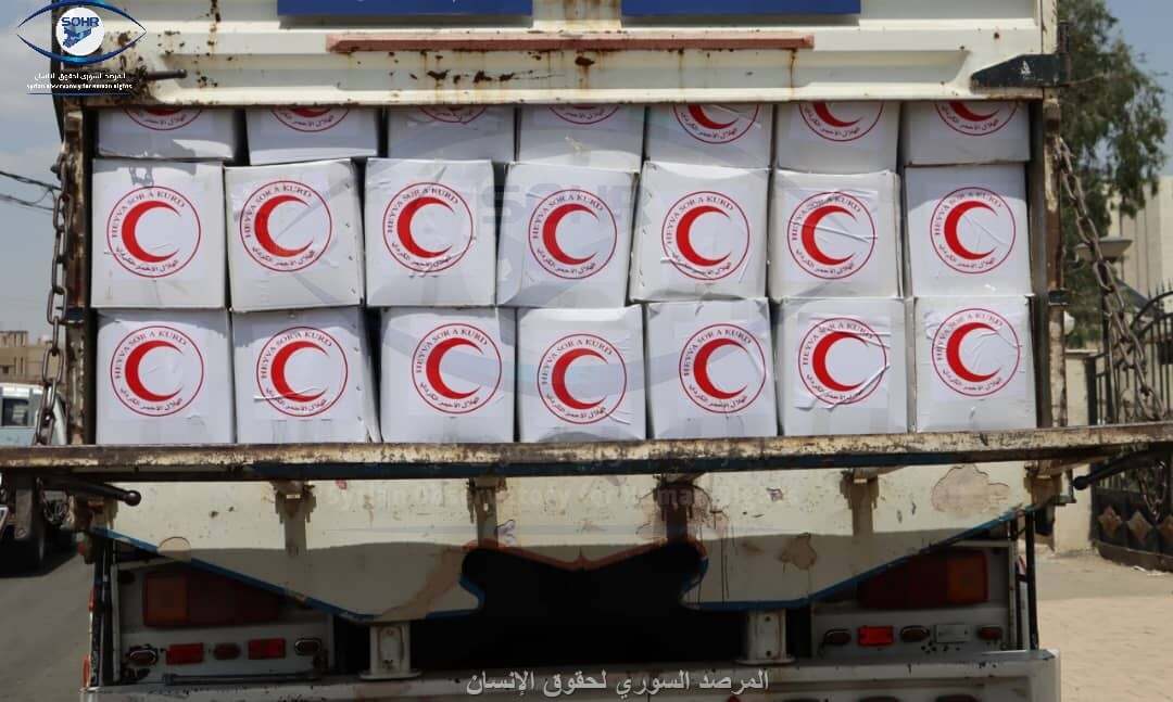 الهلال الأحمر بالحسكة يوزع مساعدات طارئة على متضرري السيول