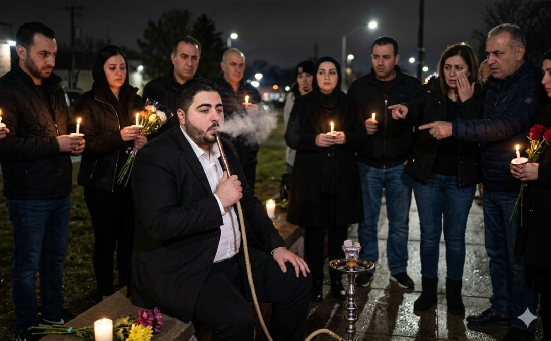 جدل بعد ظهور قناطري يدخن الأركيلة أثناء تعزية ضحايا سان دييغو