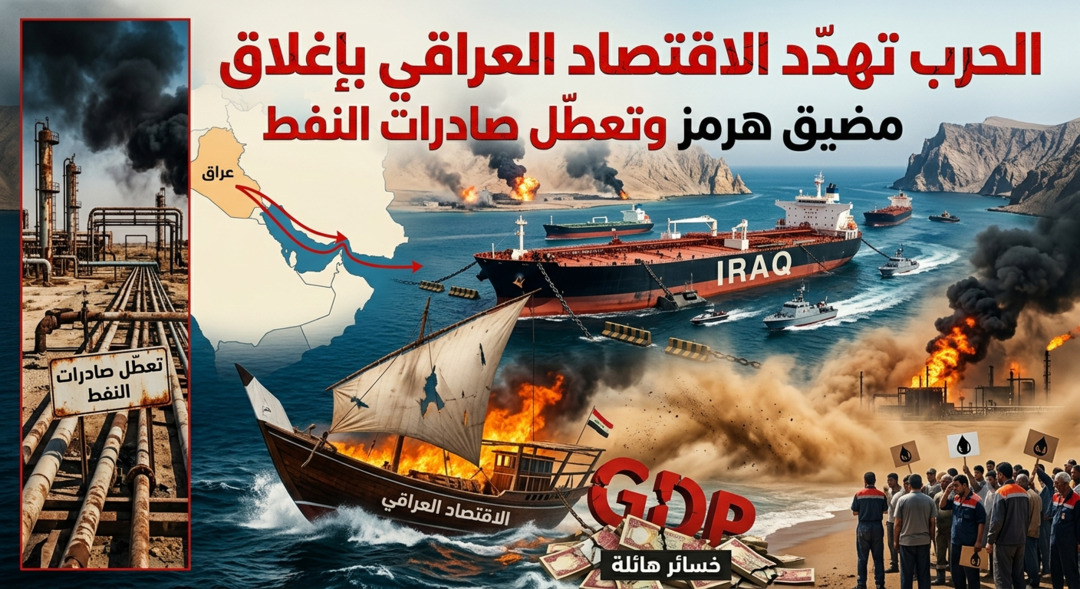 الحرب تهدّد الاقتصاد العراقي بإغلاق مضيق هرمز وتعطّل صادرات النفط
