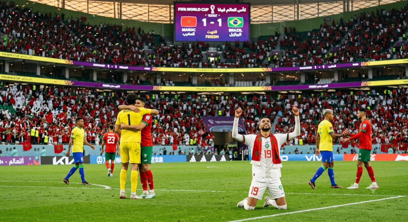 المغرب يبدأ مشواره بتعادل ثمين أمام البرازيل