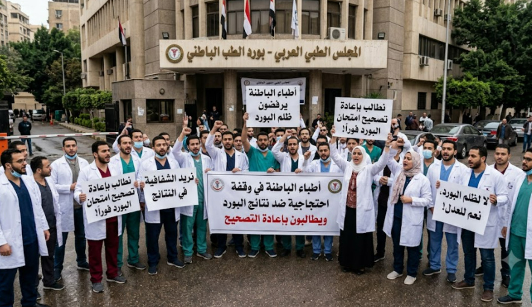 أطباء باطنة يحتجون على «بورد» الإقامة ويطالبون بإعادة تصحيح الامتحان