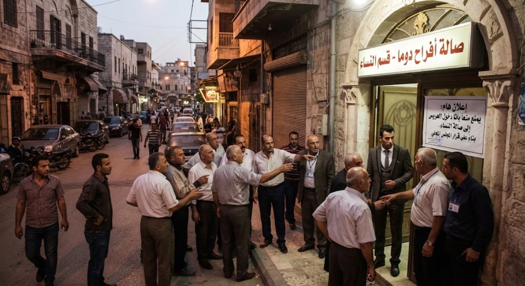 جدل واسع :  قرار بمنع دخول العريس إلى حفلات النساء في دوما