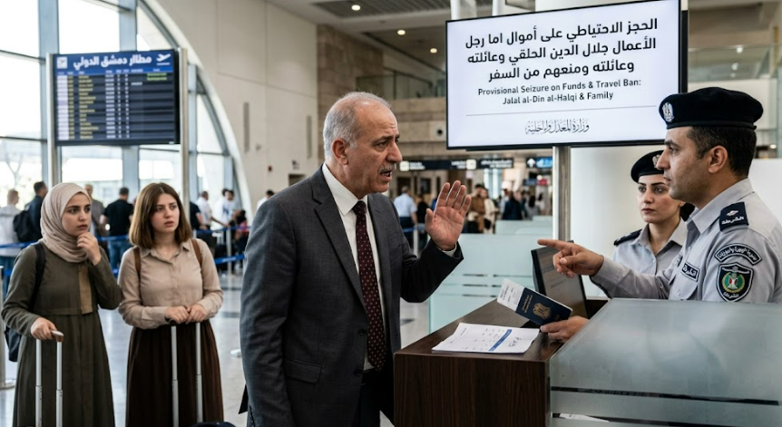 الحجز الاحتياطي على أموال رجل الأعمال جلال الدين الحلقي وعائلته ومنعهم من السفر